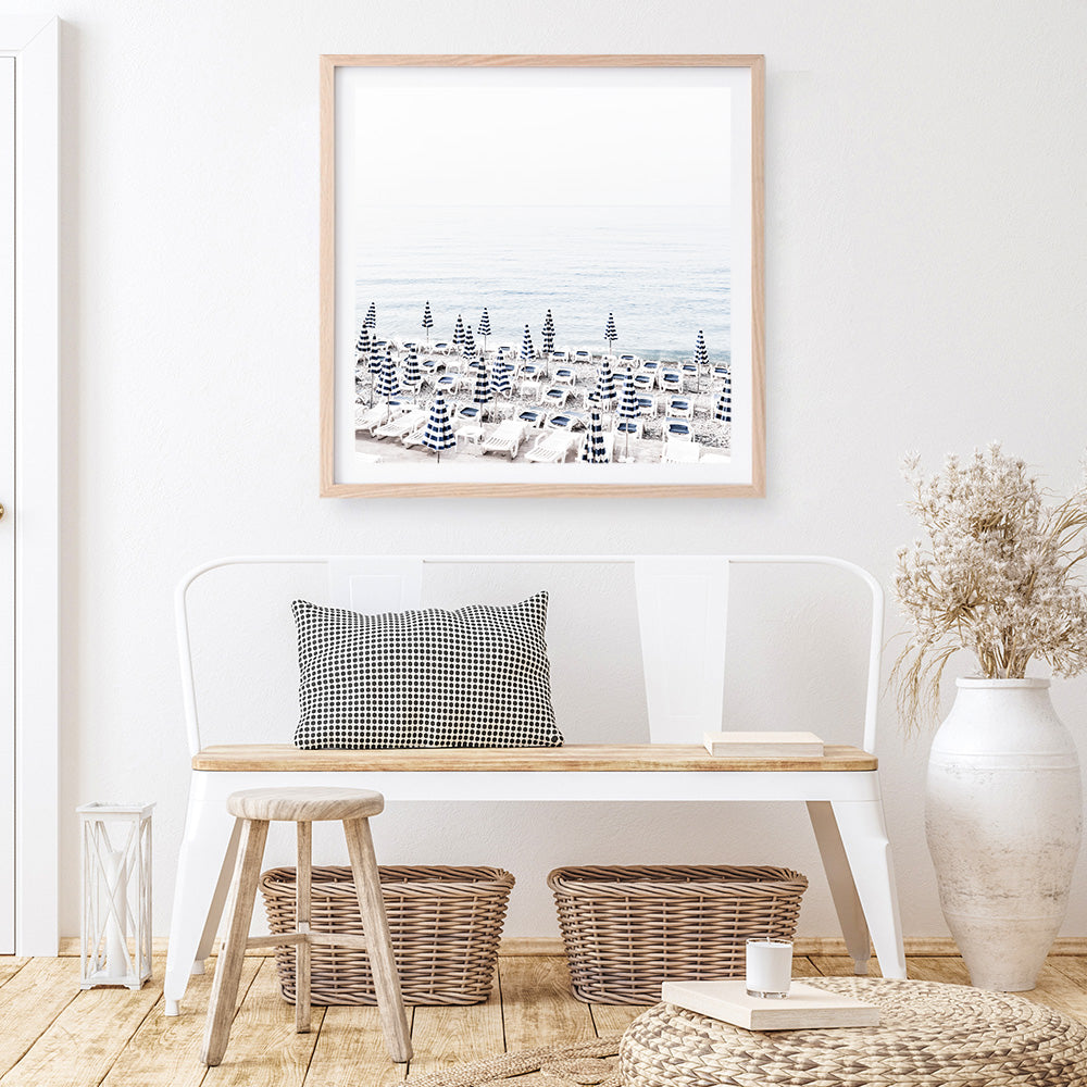 Shop Parasols IV (Square) Photo Art Print a coastal themed photography wall art print from The Print Emporium wall artwork collection - Buy Australian made fine art poster and framed prints for the home and your interior decor, TPE-564-AP