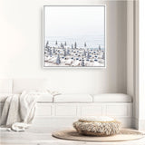 Shop Parasols IV (Square) Photo Canvas a coastal themed photography framed stretched canvas print from The Print Emporium wall artwork collection - Buy Australian made prints for the home and your interior decor space, TPE-564-CA-40X40-NF