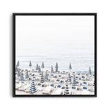 Shop Parasols IV (Square) Photo Canvas a coastal themed photography framed stretched canvas print from The Print Emporium wall artwork collection - Buy Australian made prints for the home and your interior decor space, TPE-564-CA-40X40-NF