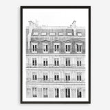 Shop Paris Building B&W II Art Print a Paris France fashion style themed painted wall art print from The Print Emporium wall artwork collection - Buy Australian made fine art painting style poster and framed prints for the home and your interior decor room, TPE-737-AP