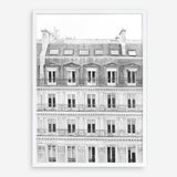 Shop Paris Building B&W II Art Print a Paris France fashion style themed painted wall art print from The Print Emporium wall artwork collection - Buy Australian made fine art painting style poster and framed prints for the home and your interior decor room, TPE-737-AP
