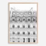 Shop Paris Building B&W II Art Print a Paris France fashion style themed painted wall art print from The Print Emporium wall artwork collection - Buy Australian made fine art painting style poster and framed prints for the home and your interior decor room, TPE-737-AP