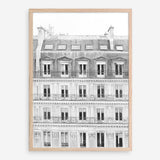 Shop Paris Building B&W II Art Print a Paris France fashion style themed painted wall art print from The Print Emporium wall artwork collection - Buy Australian made fine art painting style poster and framed prints for the home and your interior decor room, TPE-737-AP