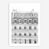 Shop Paris Building B&W II Art Print a Paris France fashion style themed painted wall art print from The Print Emporium wall artwork collection - Buy Australian made fine art painting style poster and framed prints for the home and your interior decor room, TPE-737-AP