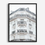 Shop Paris Building I Canvas Print a Paris France Fashion style themed painted framed canvas wall art print from The Print Emporium artwork collection - Buy Australian made fine art painting style stretched canvas prints for the home and your interior decor space, TPE-654-CA-35X46-NF
