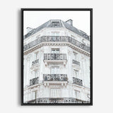 Shop Paris Building I Canvas Print a Paris France Fashion style themed painted framed canvas wall art print from The Print Emporium artwork collection - Buy Australian made fine art painting style stretched canvas prints for the home and your interior decor space, TPE-654-CA-35X46-NF