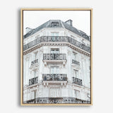 Shop Paris Building I Canvas Print a Paris France Fashion style themed painted framed canvas wall art print from The Print Emporium artwork collection - Buy Australian made fine art painting style stretched canvas prints for the home and your interior decor space, TPE-654-CA-35X46-NF