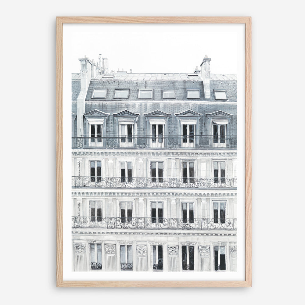 Shop Paris Building II Art Print a Paris France fashion style themed painted wall art print from The Print Emporium wall artwork collection - Buy Australian made fine art painting style poster and framed prints for the home and your interior decor room, TPE-655-AP