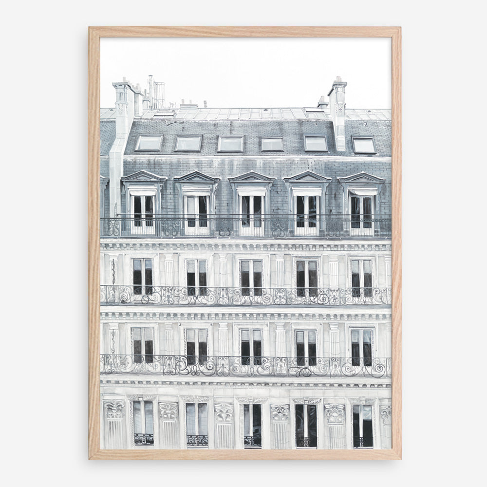 Shop Paris Building II Art Print a Paris France fashion style themed painted wall art print from The Print Emporium wall artwork collection - Buy Australian made fine art painting style poster and framed prints for the home and your interior decor room, TPE-655-AP