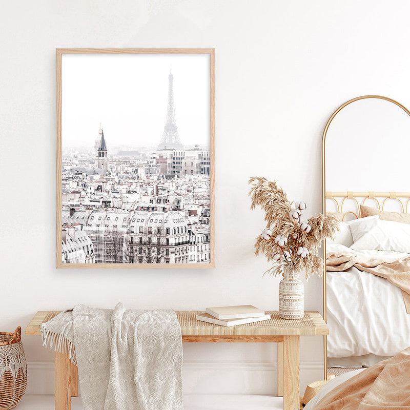 Shop Paris Rooftops Photo Art Print an Eiffel Tower France themed photography wall art print from The Print Emporium wall artwork collection - Buy Australian made fine art poster and framed prints for the home and your interior decor room, TPE-747-AP