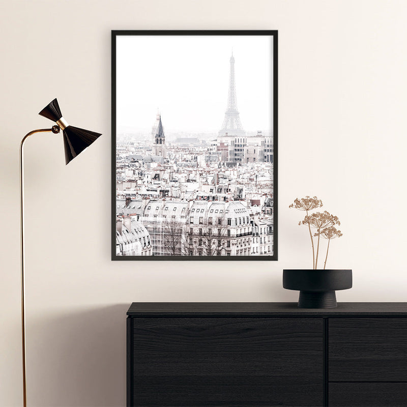 Shop Paris Rooftops Photo Art Print an Eiffel Tower France themed photography wall art print from The Print Emporium wall artwork collection - Buy Australian made fine art poster and framed prints for the home and your interior decor room, TPE-747-AP