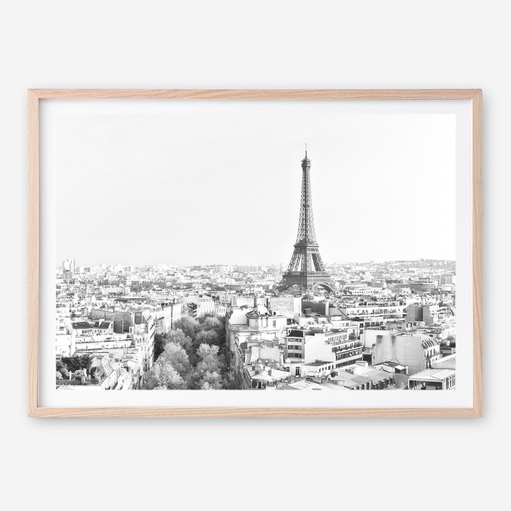 Shop Paris Skyline B&W Photo Art Print an Eiffel Tower France themed photography wall art print from The Print Emporium wall artwork collection - Buy Australian made fine art poster and framed prints for the home and your interior decor room, TPE-298-AP