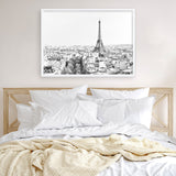 Shop Paris Skyline B&W Photo Art Print an Eiffel Tower France themed photography wall art print from The Print Emporium wall artwork collection - Buy Australian made fine art poster and framed prints for the home and your interior decor room, TPE-298-AP