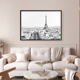 Shop Paris Skyline B&W Photo Art Print an Eiffel Tower France themed photography wall art print from The Print Emporium wall artwork collection - Buy Australian made fine art poster and framed prints for the home and your interior decor room, TPE-298-AP