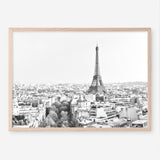 Shop Paris Skyline B&W Photo Art Print an Eiffel Tower France themed photography wall art print from The Print Emporium wall artwork collection - Buy Australian made fine art poster and framed prints for the home and your interior decor room, TPE-298-AP