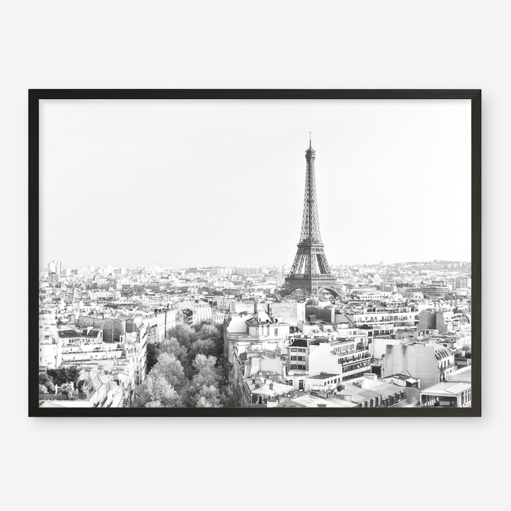 Shop Paris Skyline B&W Photo Art Print an Eiffel Tower France themed photography wall art print from The Print Emporium wall artwork collection - Buy Australian made fine art poster and framed prints for the home and your interior decor room, TPE-298-AP