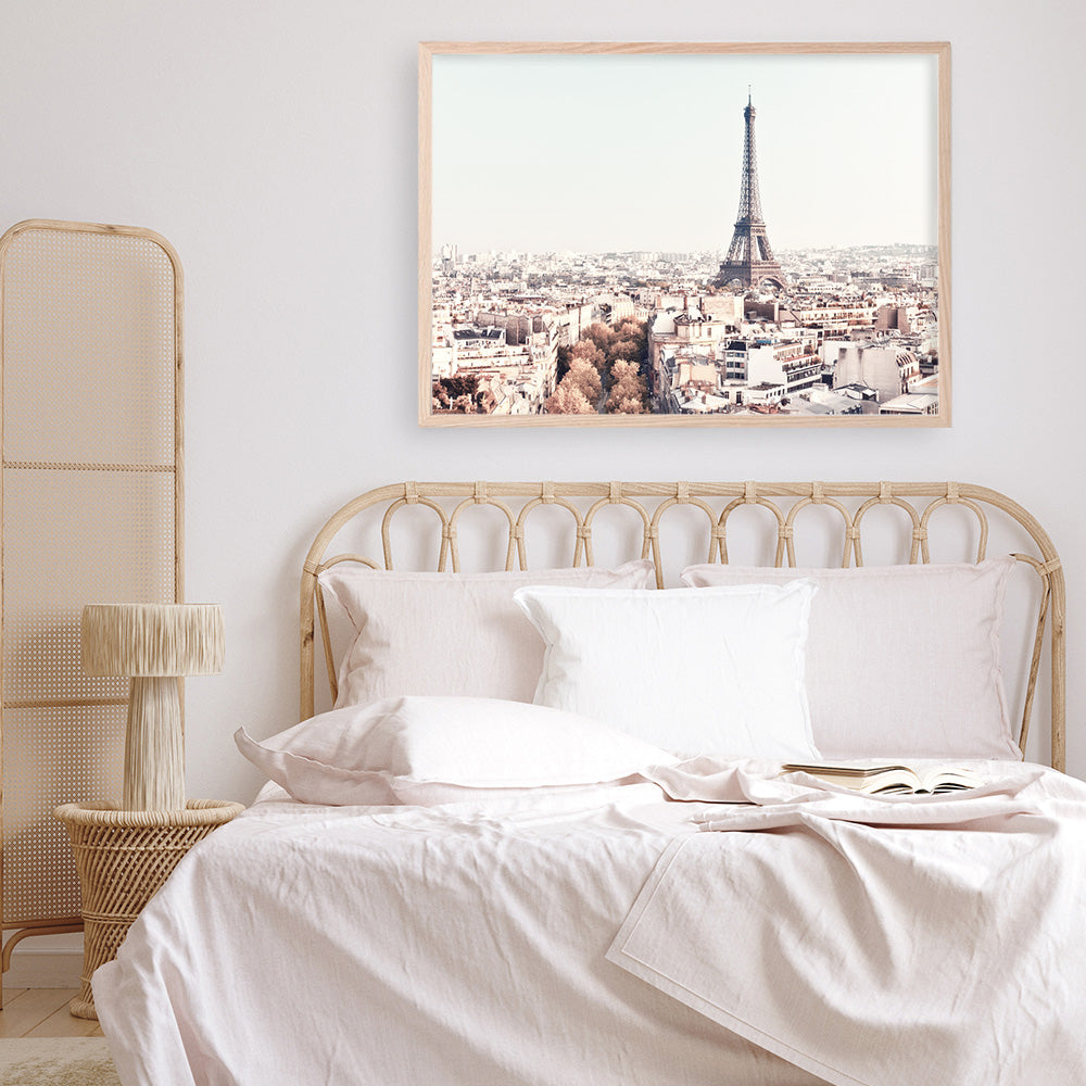 Shop Paris Skyline Photo Art Print an Eiffel Tower France themed photography wall art print from The Print Emporium wall artwork collection - Buy Australian made fine art poster and framed prints for the home and your interior decor room, TPE-297-AP