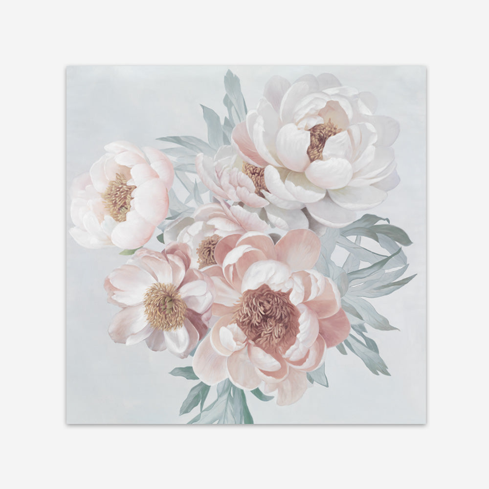 Shop Pastel Bouquet (Square) Art Print a floral themed painted wall art print from The Print Emporium wall artwork collection - Buy Australian made fine art painting style poster and framed prints for the home and your interior decor room, TPE-316-AP