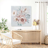 Shop Pastel Bouquet (Square) Canvas Print a floral themed painted framed canvas wall art print from The Print Emporium artwork collection - Buy Australian made fine art painting style stretched canvas prints for the home and your interior decor space, TPE-316-CA-40X40-NF