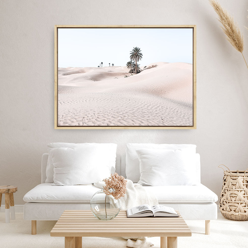 Shop Pastel Desert II Photo Canvas Print a Moroccan desert boho themed photography framed stretched canvas print from The Print Emporium wall artwork collection - Buy Australian made prints for the home and your interior decor space, TPE-821-CA-35X46-NF