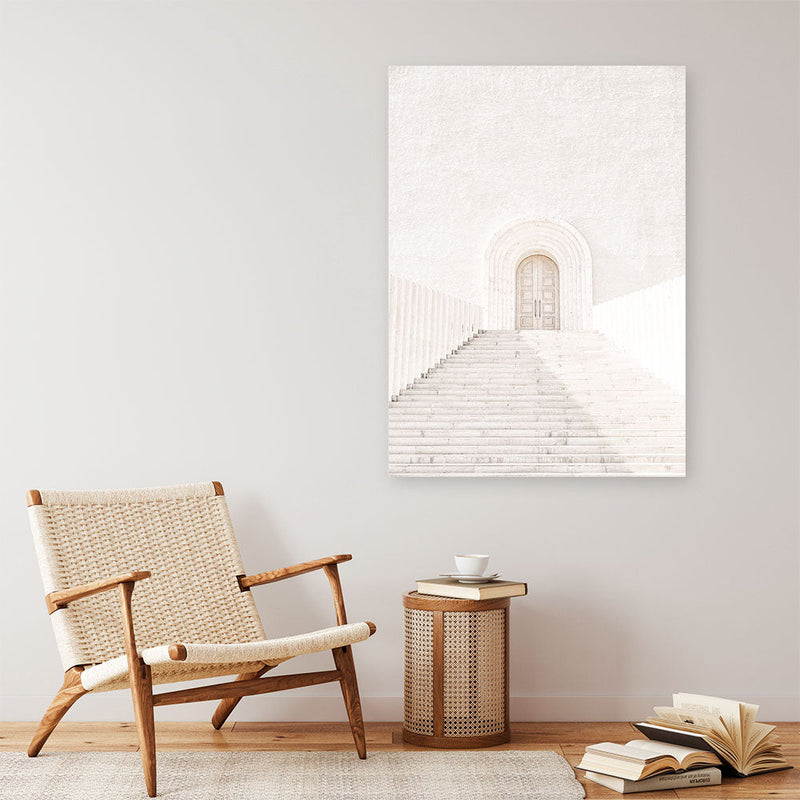 Shop Pastel Doorway II Photo Canvas Print a Moroccan desert boho themed photography framed stretched canvas print from The Print Emporium wall artwork collection - Buy Australian made prints for the home and your interior decor space, TPE-1121-CA-35X46-NF
