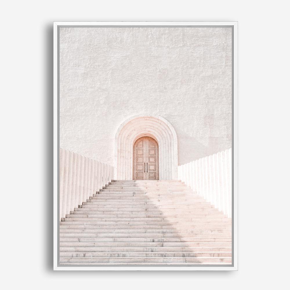 Shop Pastel Doorway Photo Canvas Print a Moroccan desert boho themed photography framed stretched canvas print from The Print Emporium wall artwork collection - Buy Australian made prints for the home and your interior decor space, TPE-1075-CA-35X46-NF