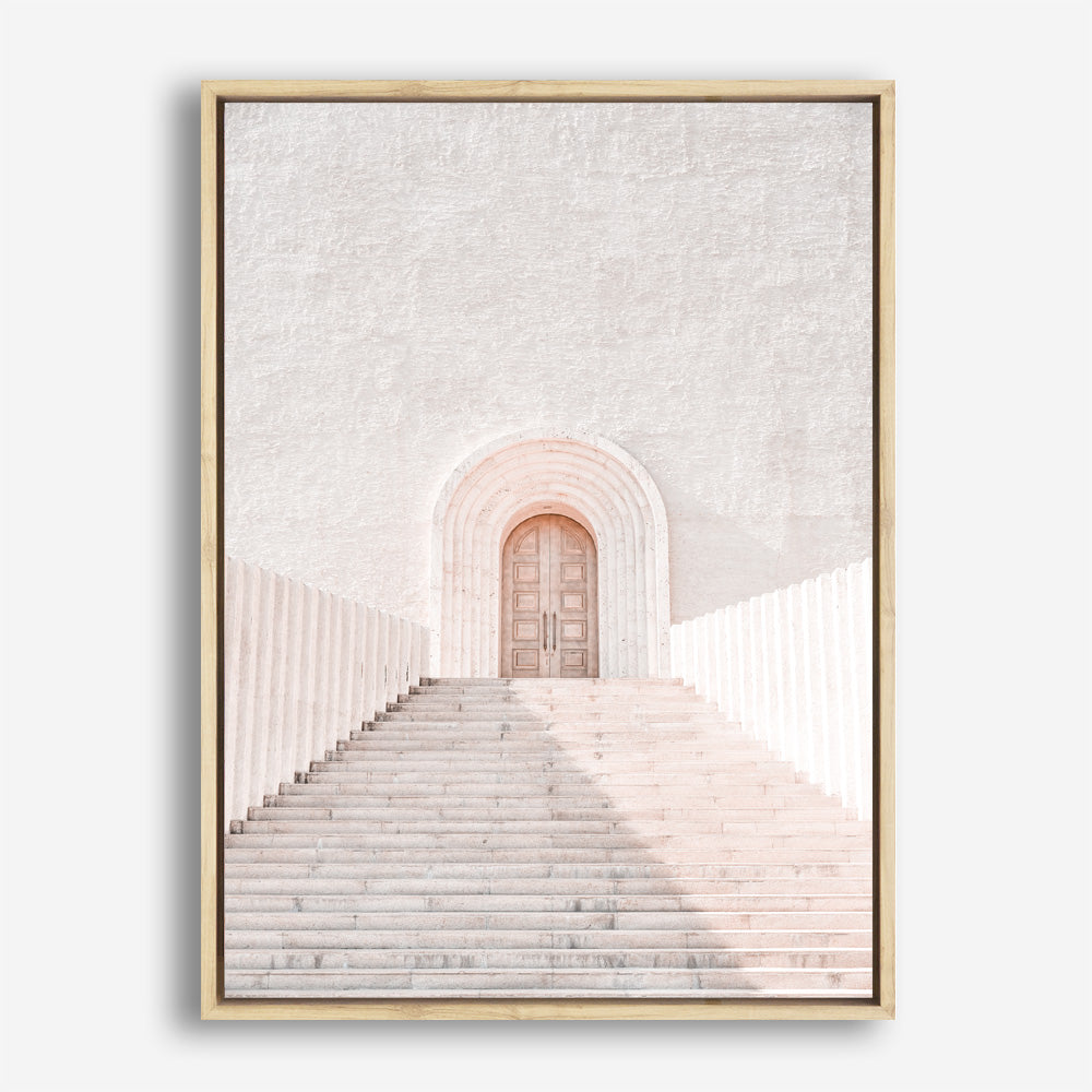 Shop Pastel Doorway Photo Canvas Print a Moroccan desert boho themed photography framed stretched canvas print from The Print Emporium wall artwork collection - Buy Australian made prints for the home and your interior decor space, TPE-1075-CA-35X46-NF