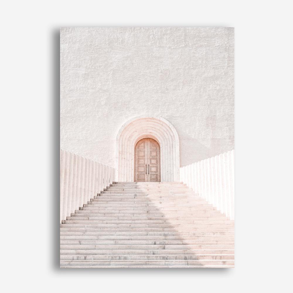 Shop Pastel Doorway Photo Canvas Print a Moroccan desert boho themed photography framed stretched canvas print from The Print Emporium wall artwork collection - Buy Australian made prints for the home and your interior decor space, TPE-1075-CA-35X46-NF