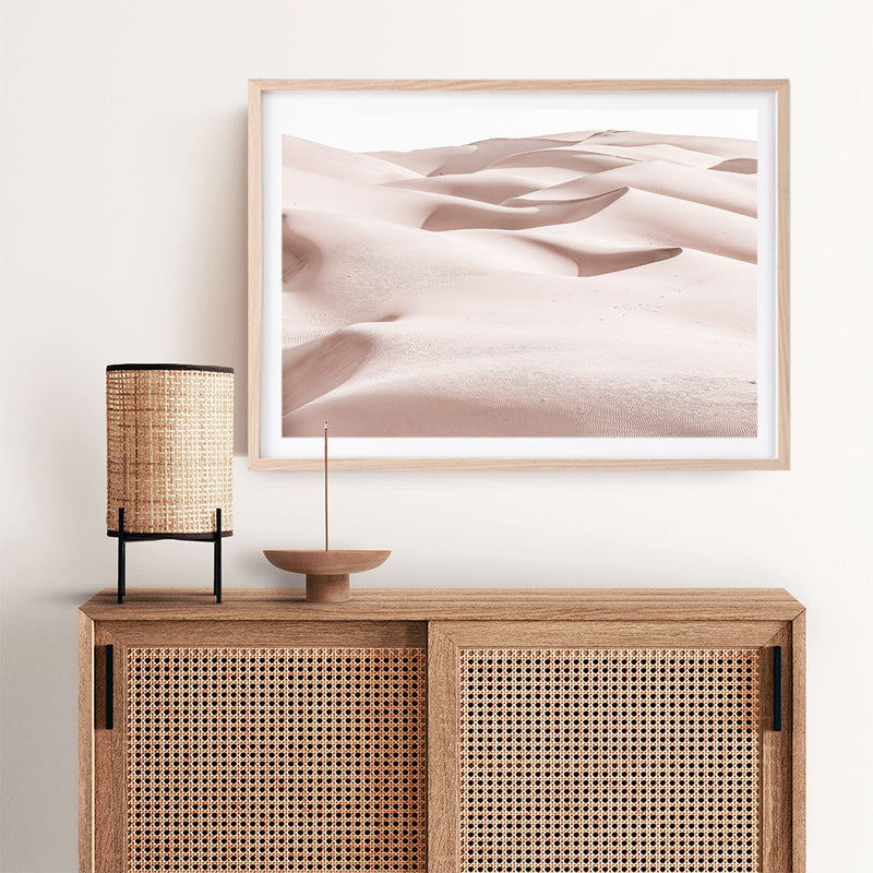 Shop Pastel Dunes Photo Art Print a Moroccan desert boho themed photography wall art print from The Print Emporium wall artwork collection - Buy Australian made fine art poster and framed prints for the home and your interior decor room, TPE-833-AP