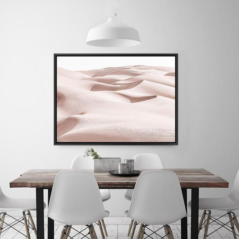 Shop Pastel Dunes Photo Canvas Print a Moroccan desert boho themed photography framed stretched canvas print from The Print Emporium wall artwork collection - Buy Australian made prints for the home and your interior decor space, TPE-833-CA-35X46-NF