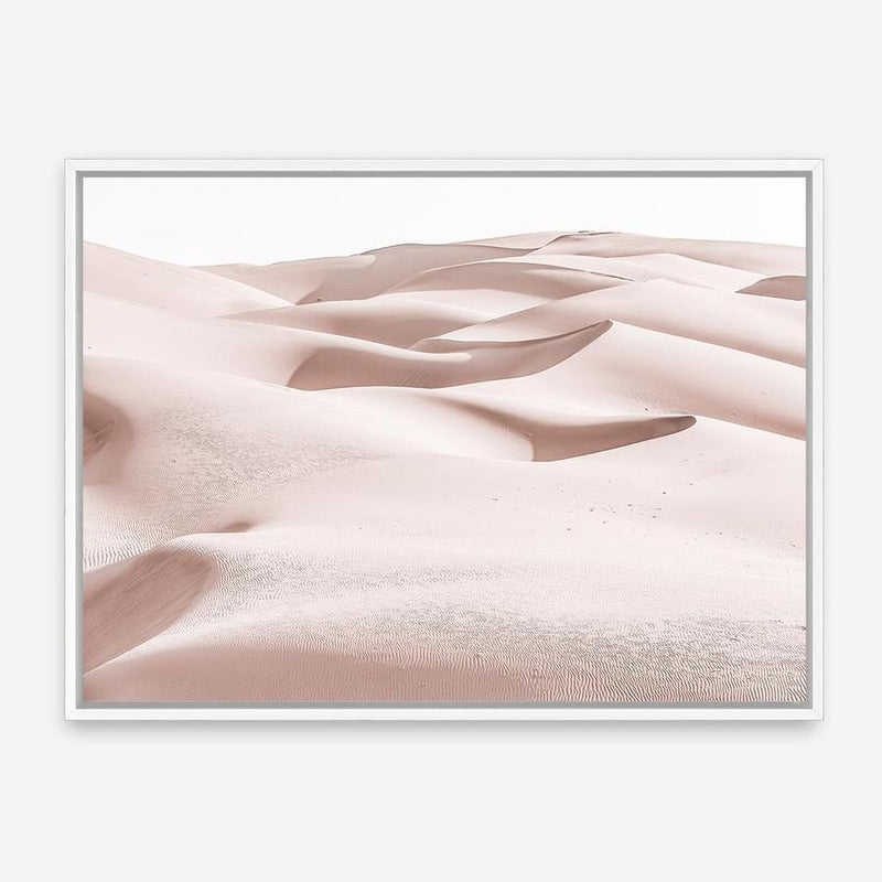 Shop Pastel Dunes Photo Canvas Print a Moroccan desert boho themed photography framed stretched canvas print from The Print Emporium wall artwork collection - Buy Australian made prints for the home and your interior decor space, TPE-833-CA-35X46-NF