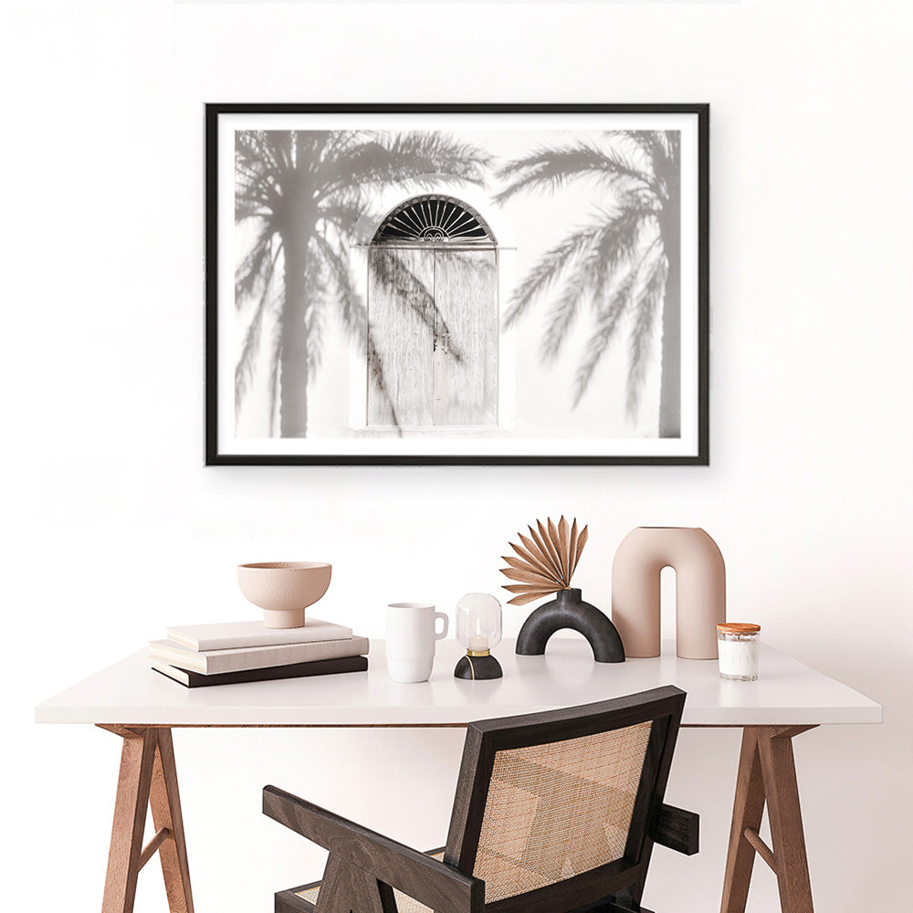 Shop Pastel Palm Shadows II Photo Art Print a coastal themed photography wall art print from The Print Emporium wall artwork collection - Buy Australian made fine art poster and framed prints for the home and your interior decor, TPE-1287-AP