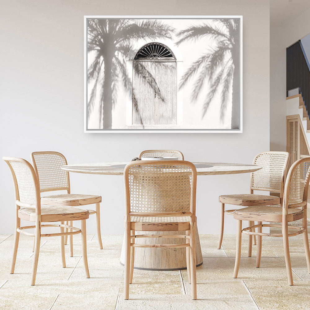 Shop Pastel Palm Shadows II Photo Canvas Print a coastal themed photography framed stretched canvas print from The Print Emporium wall artwork collection - Buy Australian made prints for the home and your interior decor space, TPE-1287-CA-35X46-NF