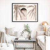 Shop Pastel Palm Shadows Photo Art Print a coastal themed photography wall art print from The Print Emporium wall artwork collection - Buy Australian made fine art poster and framed prints for the home and your interior decor, TPE-1123-AP