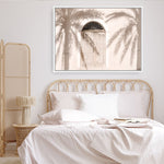 Shop Pastel Palm Shadows Photo Canvas Print a coastal themed photography framed stretched canvas print from The Print Emporium wall artwork collection - Buy Australian made prints for the home and your interior decor space, TPE-1123-CA-35X46-NF