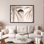 Shop Pastel Palm Shadows Photo Canvas Print a coastal themed photography framed stretched canvas print from The Print Emporium wall artwork collection - Buy Australian made prints for the home and your interior decor space, TPE-1123-CA-35X46-NF