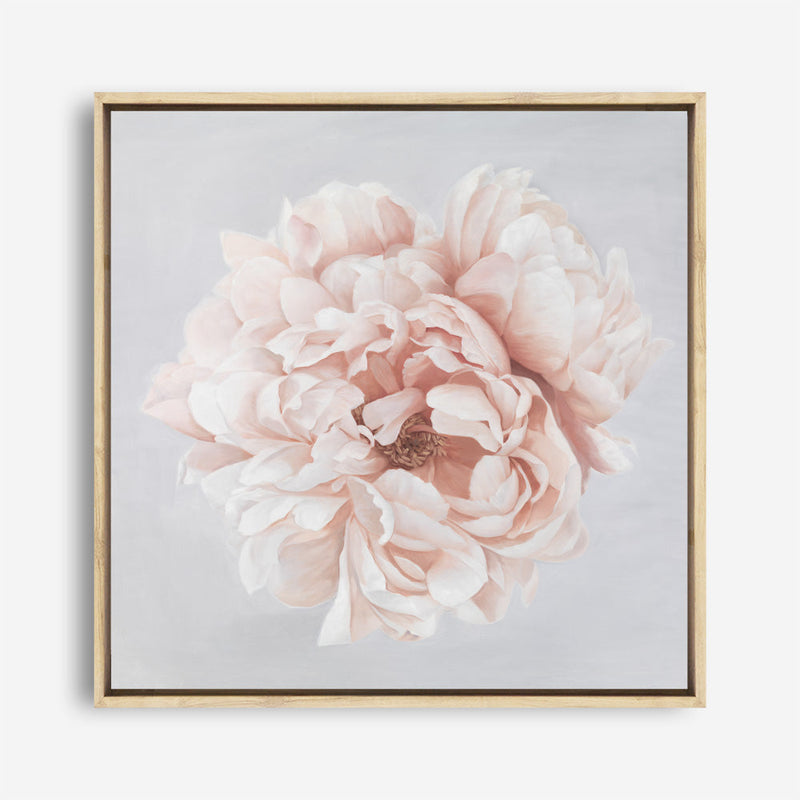 Shop Pastel Peony (Square) Canvas Print a floral themed painted framed canvas wall art print from The Print Emporium artwork collection - Buy Australian made fine art painting style stretched canvas prints for the home and your interior decor space, TPE-400-CA-40X40-NF