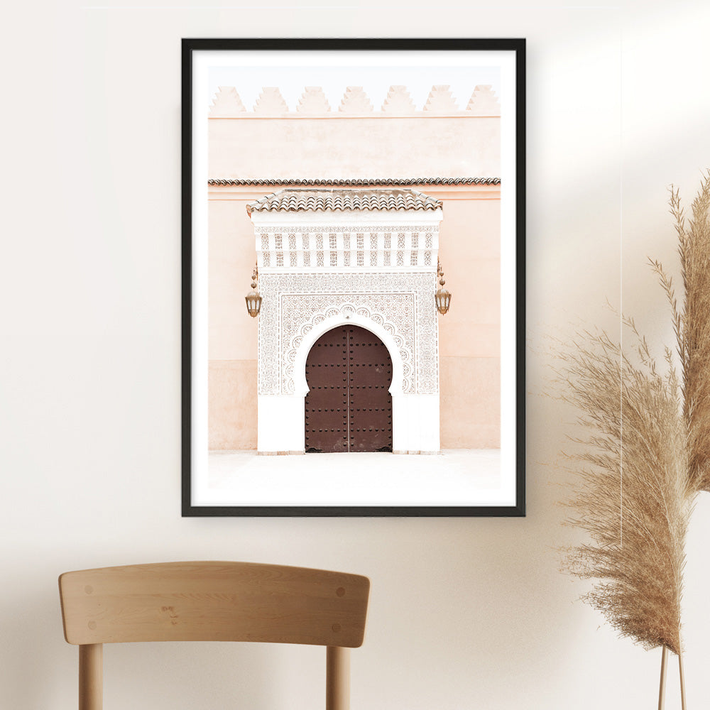 Shop Pastel Porchway I Photo Art Print a Moroccan desert boho themed photography wall art print from The Print Emporium wall artwork collection - Buy Australian made fine art poster and framed prints for the home and your interior decor room, TPE-1120-AP