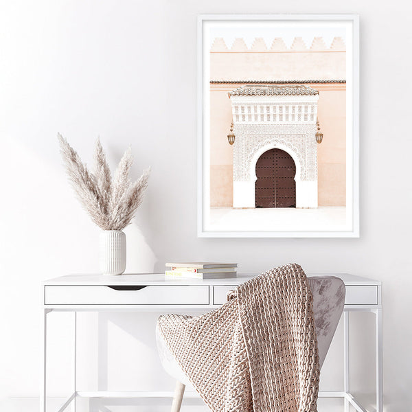 Shop Pastel Porchway I Photo Art Print a Moroccan desert boho themed photography wall art print from The Print Emporium wall artwork collection - Buy Australian made fine art poster and framed prints for the home and your interior decor room, TPE-1120-AP