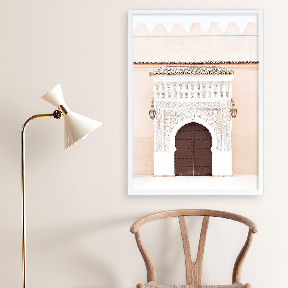 Shop Pastel Porchway I Photo Art Print a Moroccan desert boho themed photography wall art print from The Print Emporium wall artwork collection - Buy Australian made fine art poster and framed prints for the home and your interior decor room, TPE-1120-AP