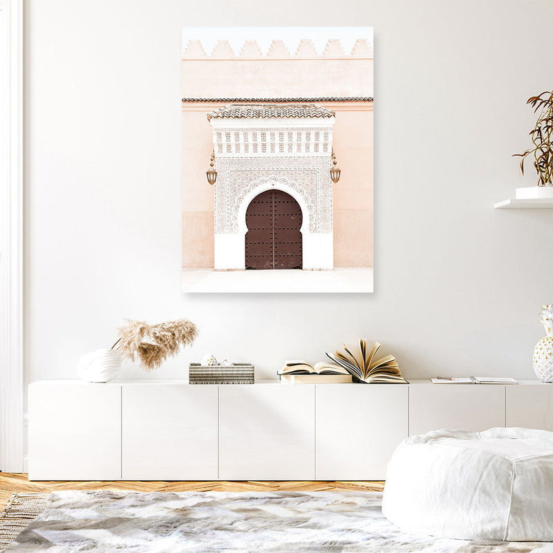 Shop Pastel Porchway I Photo Canvas Print a Moroccan desert boho themed photography framed stretched canvas print from The Print Emporium wall artwork collection - Buy Australian made prints for the home and your interior decor space, TPE-1120-CA-35X46-NF