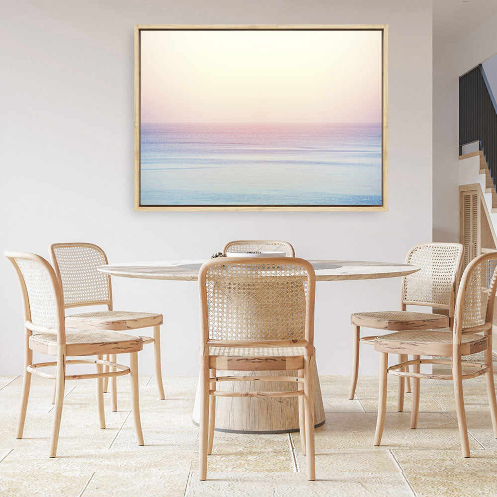 Shop Pastel Sunset Photo Canvas Print a coastal themed photography framed stretched canvas print from The Print Emporium wall artwork collection - Buy Australian made prints for the home and your interior decor space, TPE-110-CA-35X46-NF