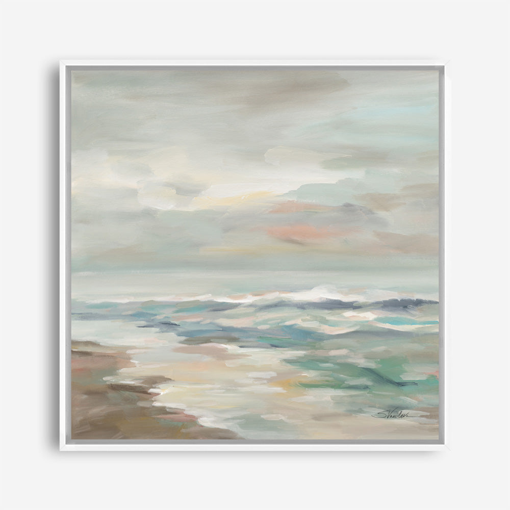 Shop Pastel Tide (Square) Canvas Print a painted abstract themed framed canvas wall art print from The Print Emporium artwork collection - Buy Australian made fine art painting style stretched canvas prints for the home and your interior decor space, TPE-WA-70144-CA-40X40-NF