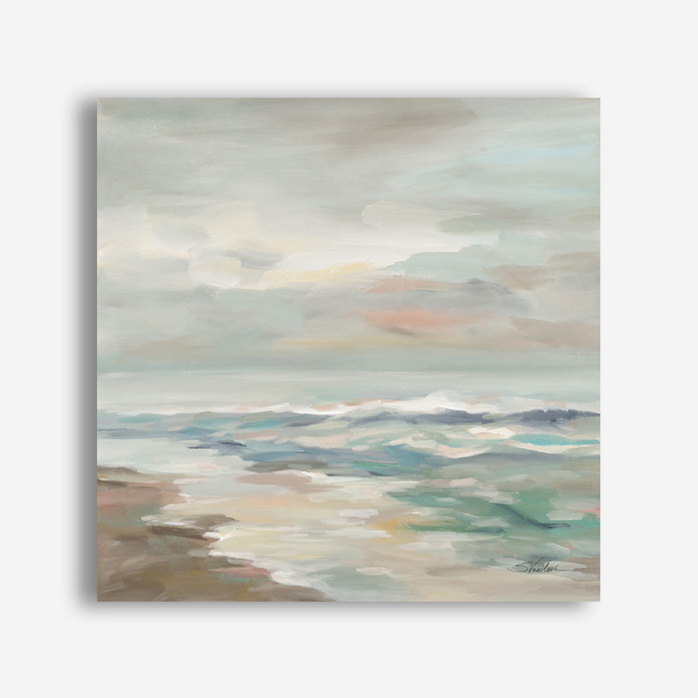 Shop Pastel Tide (Square) Canvas Print a painted abstract themed framed canvas wall art print from The Print Emporium artwork collection - Buy Australian made fine art painting style stretched canvas prints for the home and your interior decor space, TPE-WA-70144-CA-40X40-NF