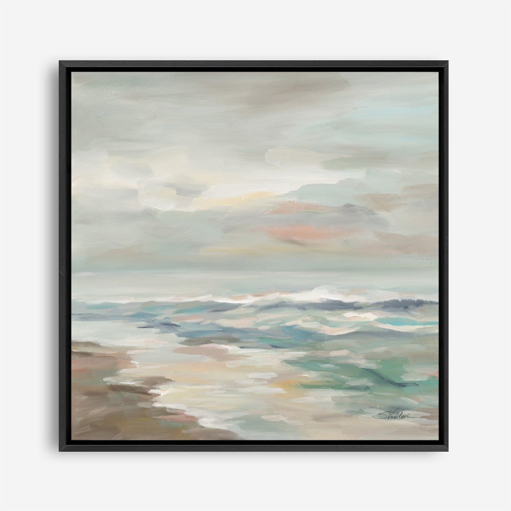 Shop Pastel Tide (Square) Canvas Print a painted abstract themed framed canvas wall art print from The Print Emporium artwork collection - Buy Australian made fine art painting style stretched canvas prints for the home and your interior decor space, TPE-WA-70144-CA-40X40-NF