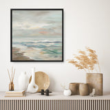 Shop Pastel Tide (Square) Canvas Print a painted abstract themed framed canvas wall art print from The Print Emporium artwork collection - Buy Australian made fine art painting style stretched canvas prints for the home and your interior decor space, TPE-WA-70144-CA-40X40-NF