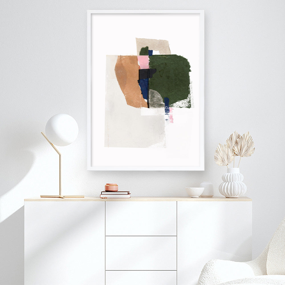 Shop Patchwork Pieces I Art Print a painted abstract themed wall art print from The Print Emporium wall artwork collection - Buy Australian made fine art painting style poster and framed prints for the home and your interior decor room, TPE-PC-PI523-AP