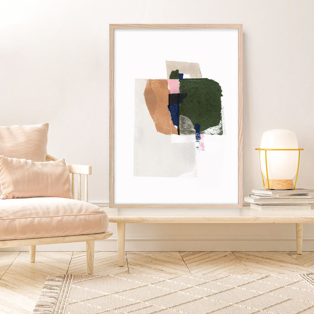 Shop Patchwork Pieces I Art Print a painted abstract themed wall art print from The Print Emporium wall artwork collection - Buy Australian made fine art painting style poster and framed prints for the home and your interior decor room, TPE-PC-PI523-AP
