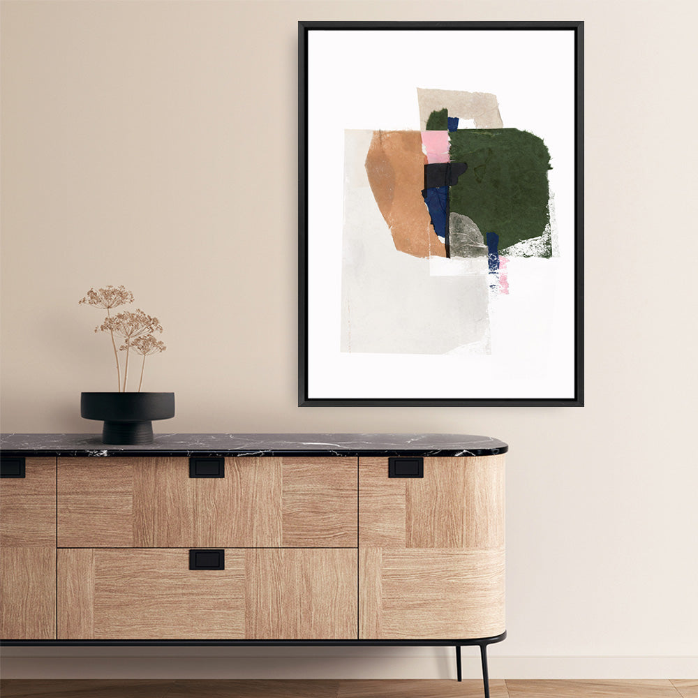 Shop Patchwork Pieces I Canvas Print a painted abstract themed framed canvas wall art print from The Print Emporium artwork collection - Buy Australian made fine art painting style stretched canvas prints for the home and your interior decor space, TPE-PC-PI523-CA-35X46-NF