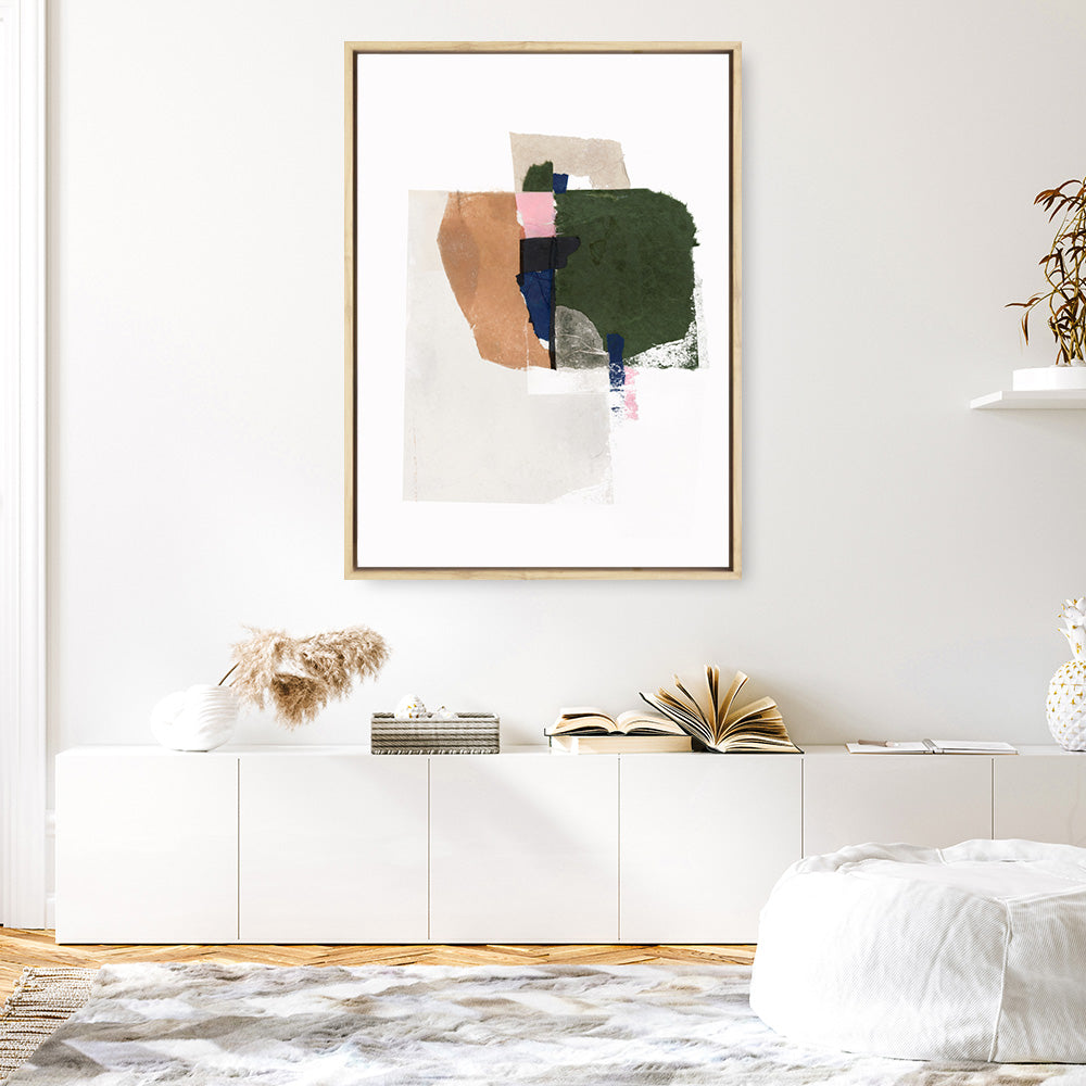 Shop Patchwork Pieces I Canvas Print a painted abstract themed framed canvas wall art print from The Print Emporium artwork collection - Buy Australian made fine art painting style stretched canvas prints for the home and your interior decor space, TPE-PC-PI523-CA-35X46-NF